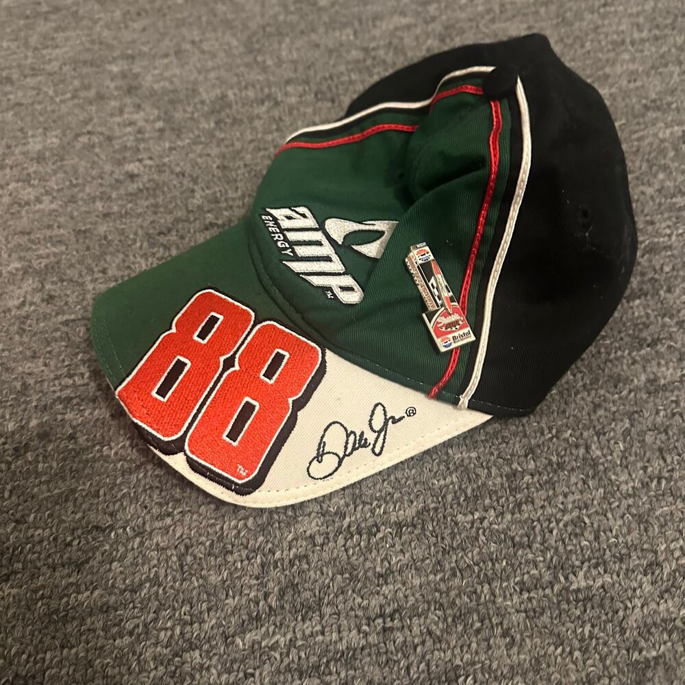 Amp Energy Dale Earnhardt Jr 88 Hendrick Motorsports Nascar Trucker Hat Cap Pin